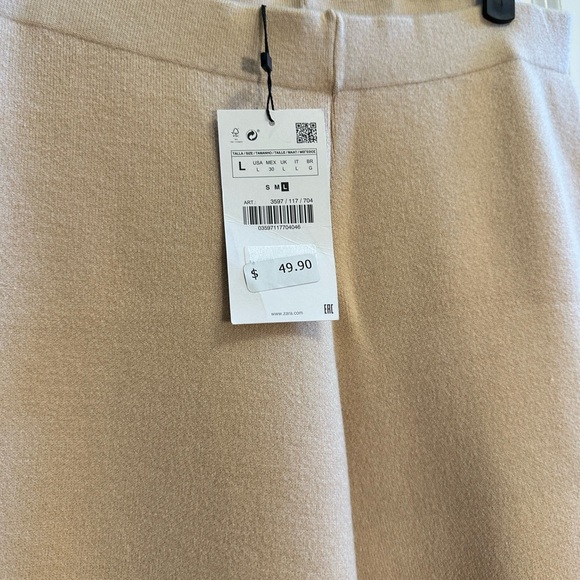 Zara- Knit Elegant Tan SET BNWT - Picture 12 of 15